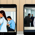 **Image Prompt 1: The Evolution of Appointment Booking**
    "A compelling split image illustrating the stark contrast in medical appointment booking. On the left side, depict a scene of frustration and inefficiency: a person on an old-fashioned landline phone, appearing stressed, surrounded by a chaotic, crowded hospital waiting room with long queues and piles of paper forms. The atmosphere is tense and time-consuming. On the right side, show the same person, now calm and smiling, effortlessly booking a medical appointment on a sleek, modern smartphone or tablet with a clean, intuitive digital interface displayed. The background is serene and organized, conveying ease, efficiency, and empowerment. Incorporate subtle contemporary Middle Eastern architectural or design elements. Emphasize realism, high detail, and a vibrant visual contrast between the two halves."