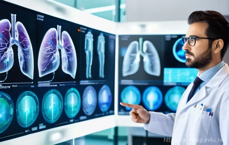 폐기능 검사 장비의 최신 기술 - **Prompt 1: Home Lung Function Monitoring**
    "A serene, well-lit scene of an adult individual (we...