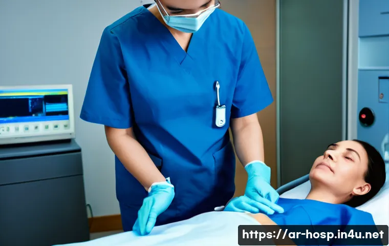 간 초음파 검사와 CT의 차이점 - **Image Prompt 1: Reassuring Liver Ultrasound**
"A serene and brightly lit modern medical examin...